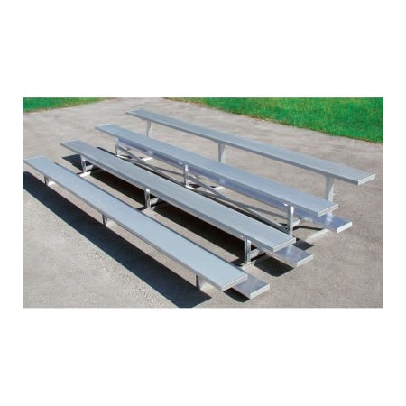 Gt Grandstands By Ultraplay 4 Row Universal Low Rise Aluminum Bleacher, 9' Long, Single Footboard NB-0409ALRSTD